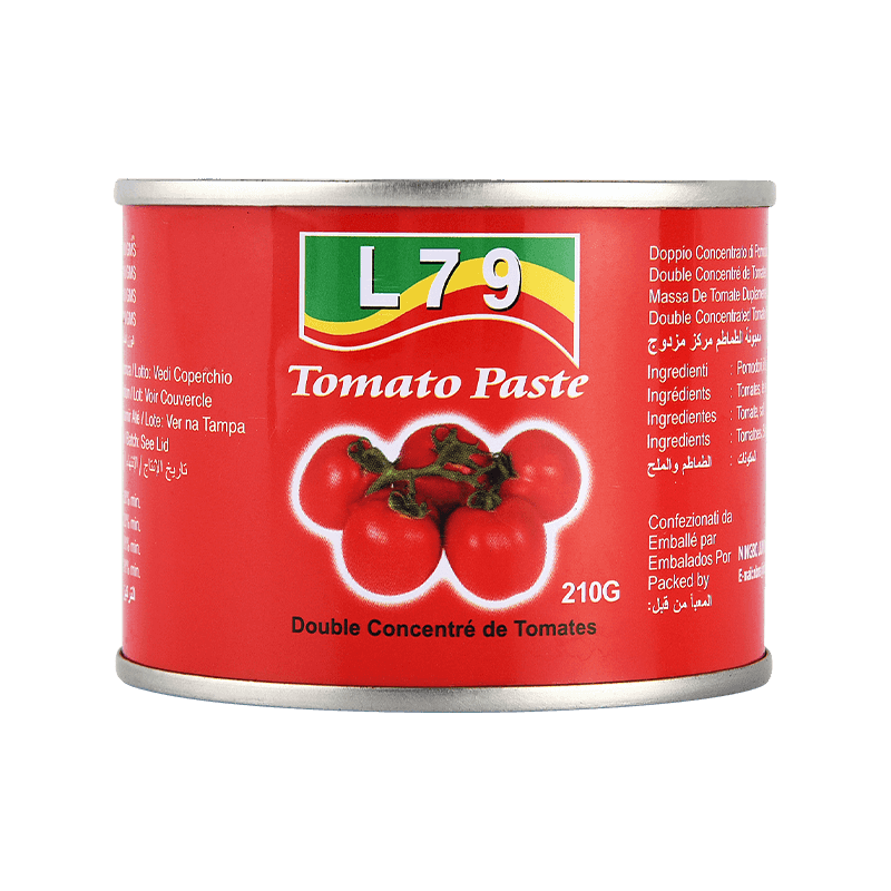 210g Easy Open Open/ Hard Open enlatado Pasta de tomate concentrado com sabor
