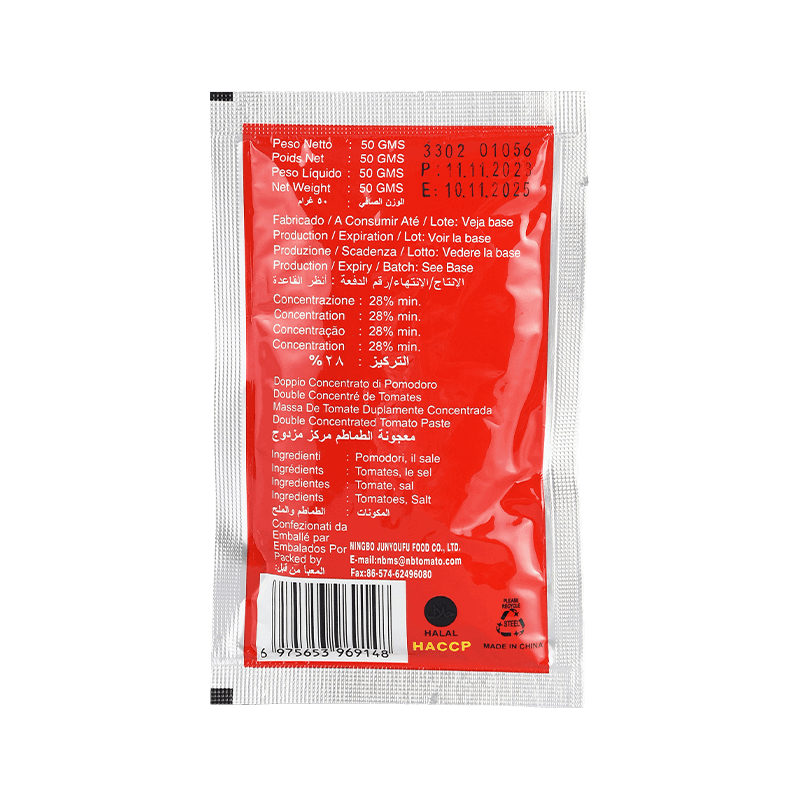 Como julgar a qualidade da pasta de tomate concentrada dupla por sua cor e textura?